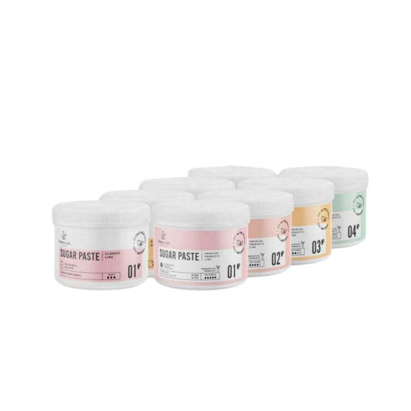 Radeq Lab Sugaring paste Sample set Classic & Premium Prebiotic 230g x 8